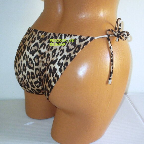 38DDD/XL Victoria Secret Swim Icon Push Up Top Bikini Side Tie Bottom Leopard - Picture 8 of 13